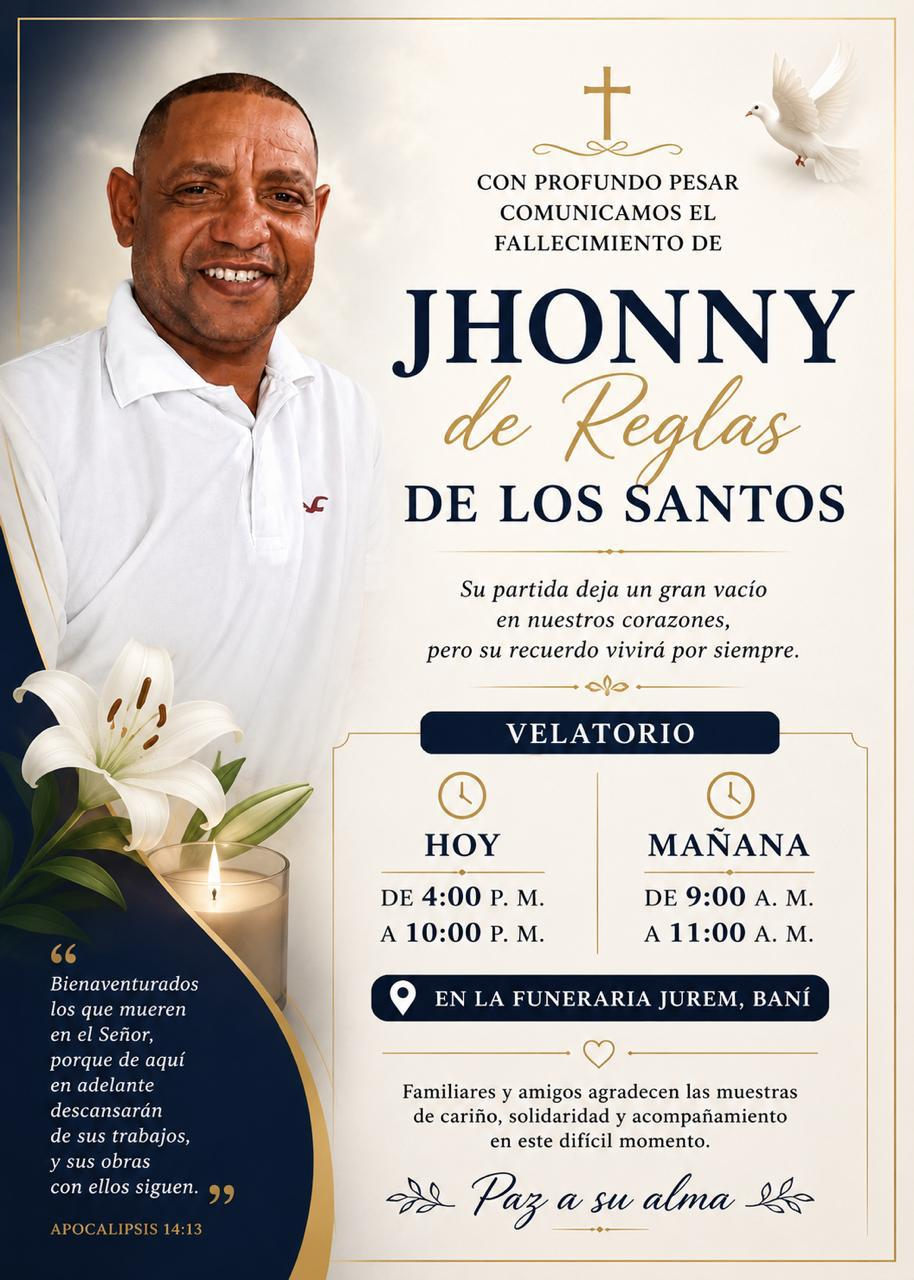 Que el Señor lo reciba en su gloria y conceda eterno descanso a su alma. Jhonny